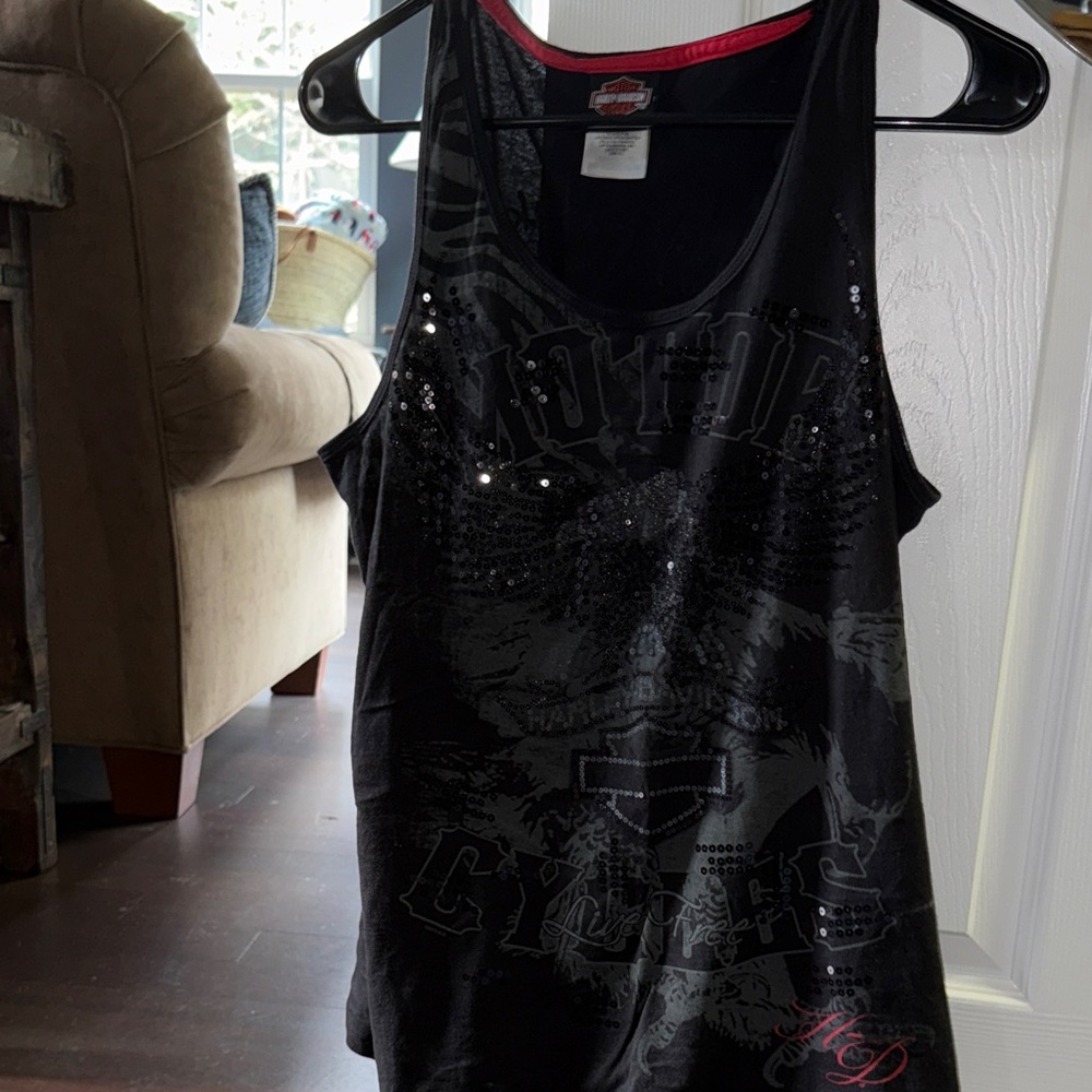 Harley-Davidson Black Tank Top with Graphic